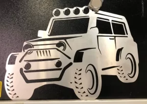 Laser-cut off-road vehicle wall decor crafted in Adelaide.